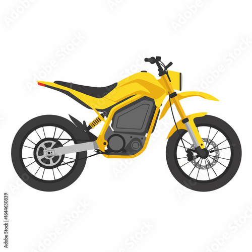 Sleek Yellow Electric Dirt Bike Motorcycle Design