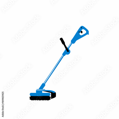 Simple Illustration of a Blue String Trimmer