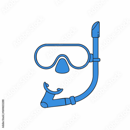 Blue Snorkel Set: Mask, Tube, and Mouthpiece for Underwater Exploration
