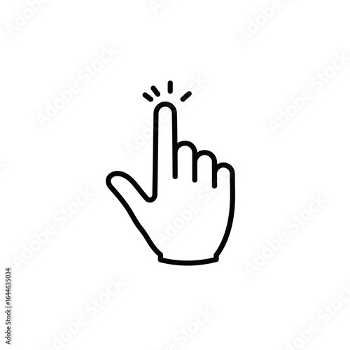 Hand gesture pointing up with finger and light rays silhouette