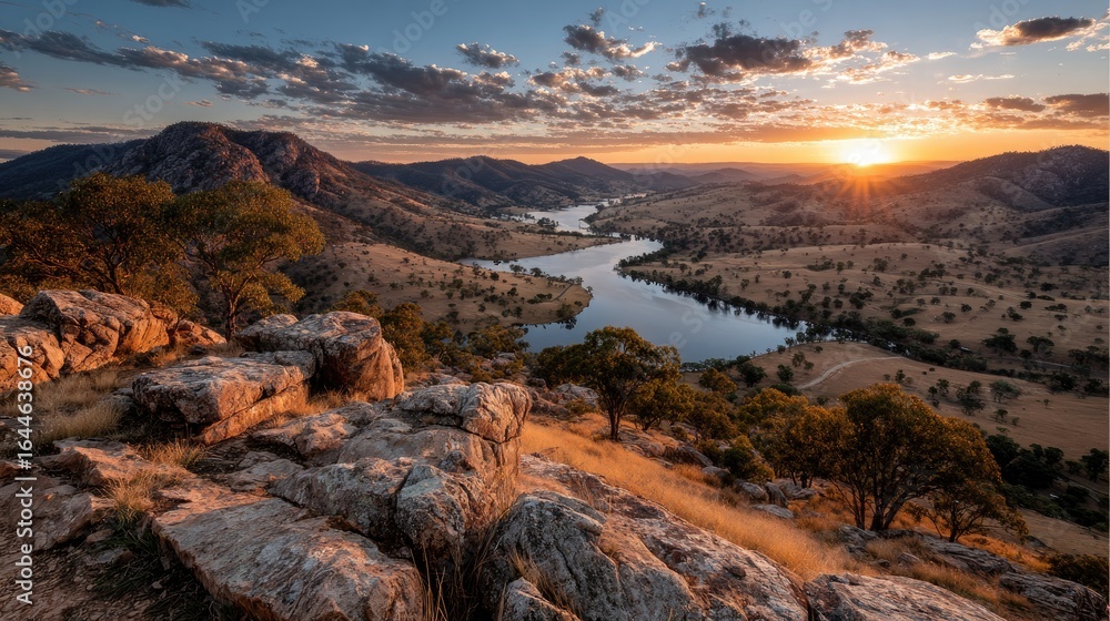 Obraz premium Scenic Vista at Sunset