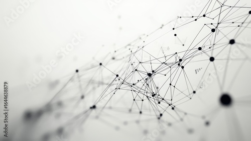 Abstract network concept with connecting lines and dots
