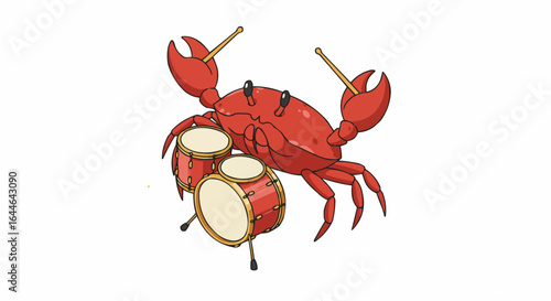red crab isolated on white