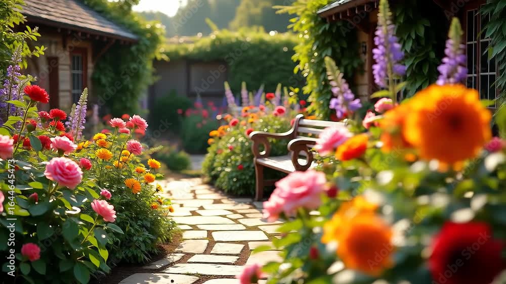 custom made wallpaper toronto digitalDiscover a whimsical garden path lined with vibrant flora and fauna in full bloom