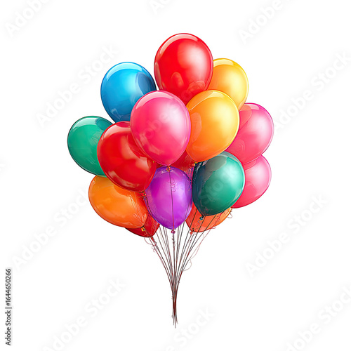 Wallpaper Mural A vibrant cluster of multicolored balloons tied together, ready for a festive celebration Torontodigital.ca