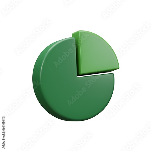 Green pie chart icon