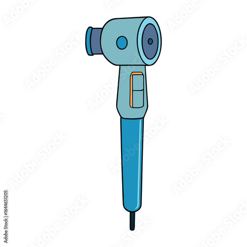 An otoscope is a handheld medical device with a light and magnifying lens, used by healthcare providers to examine the ear canal and eardrum for signs of issues.
