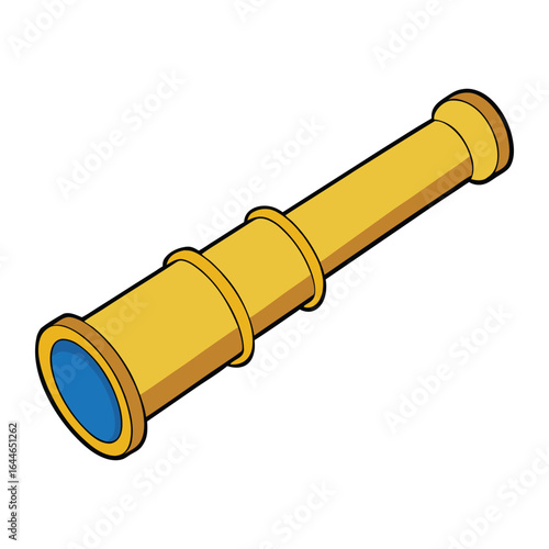 A spyglass is a compact telescope used to view distant objects, often by sailors or explorers, offering a clear, magnified view across seas or landscapes.
