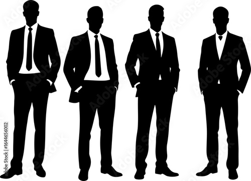 Men in Suits Silhouettes