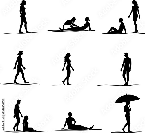 Beach Vacation Silhouette Collection