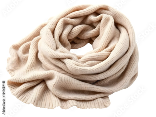 Beige Knitted Scarf – Isolated