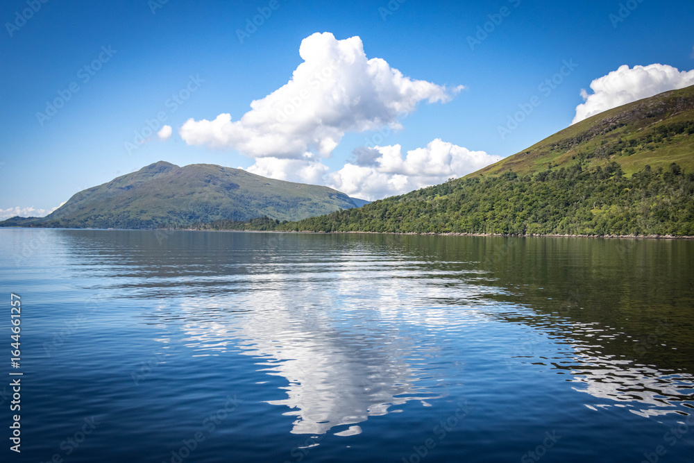 Naklejka premium loch linnhe, mountains near fort william, scotland, loch, lake, uk