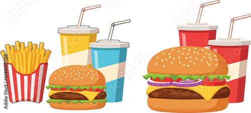 Enjoy delicious burgers, fries, and refreshing drinks for a perfect meal