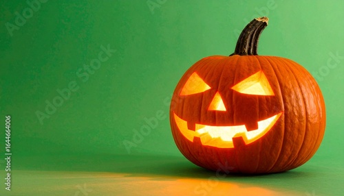 jack o lantern halloween, pumpkin, orange with green background