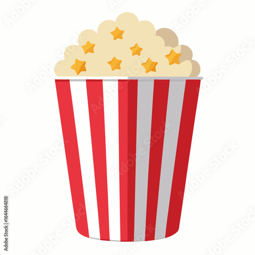 Popcorn bucket isolated on white background
