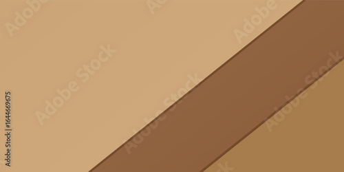 Abstract 3D minimalist brown texture background with three vertical panels. camel and chocolate brown. modern and neutral tone for creative projects. Simple Vector Illustration.