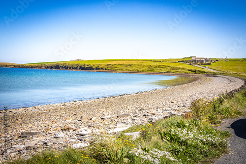 coastline of orkney islands, orkneys, scotland, uk, bay, ocean, sea, beach, north ronaldsay
