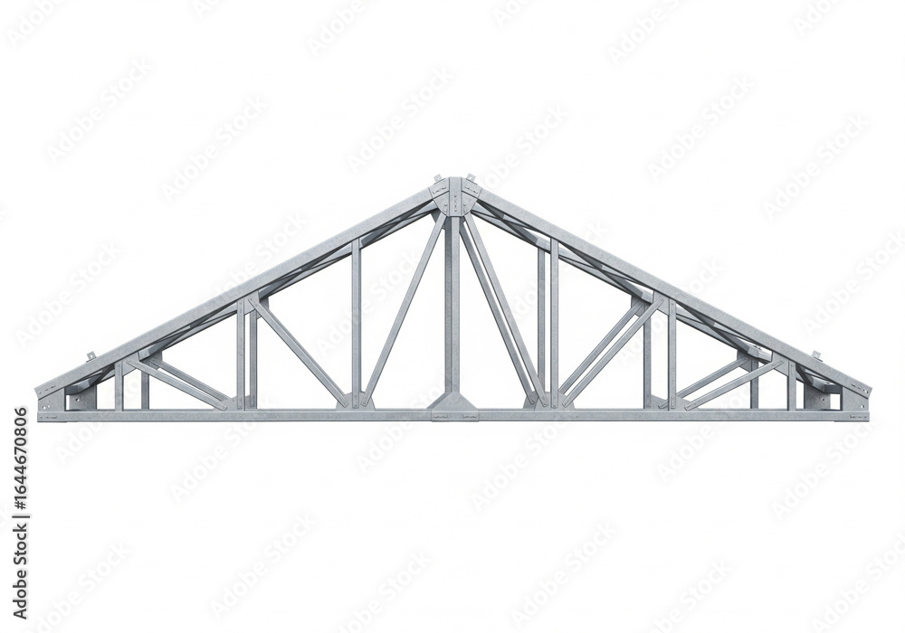 Obraz premium Steel Truss Roof Structure Design, Engineering, and Construction