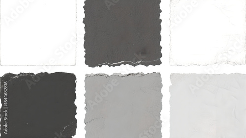 set of black and white paper