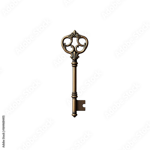 Antique Golden Key on Black Background Mystery and Intrigue Represents Access Solution Security and Secrets Unlock the Possibilities