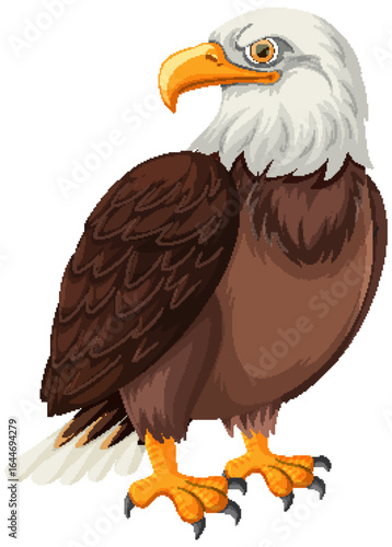 Bald Eagle Vector Illustration with Detailed Feathers