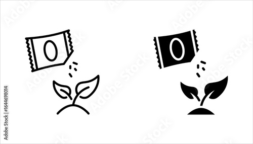 fertilizer icon set. Thin line fertilizer icon from agriculture and farm collection. vector illustration on white background