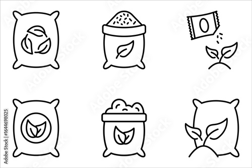 fertilizer icon set. Thin line fertilizer icon from agriculture and farm collection. vector illustration on white background