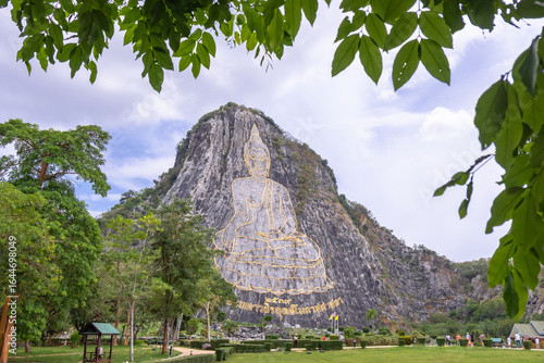 The Buddha Mountain or Khao Chi Chan is a limestone hill in Na Chom Thian that has become a Pattaya landmark due to its large 109 m ,358 ft,in Pattaya city Chonburi,Thailand
