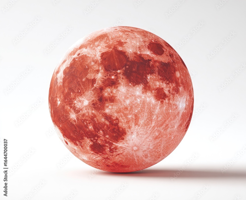Fototapeta premium Blood moon, a reddish-orange sphere