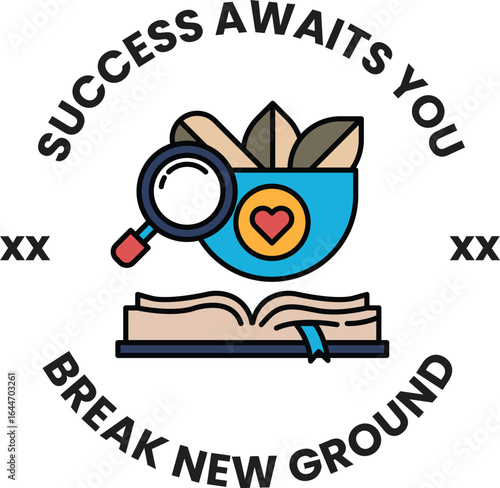A logo for a company that is about success and breaking new ground