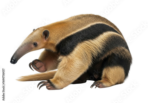 Giant anteater animal isolated on transparent background