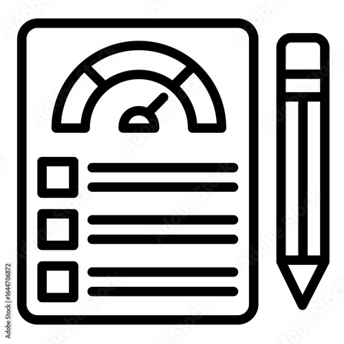 Scorecard Report  Icon Element For Design