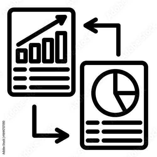 Comparative Metrics  Icon Element For Design