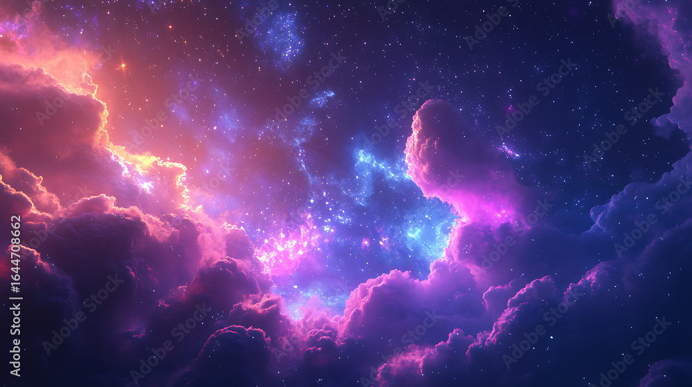 Fototapeta premium Colorful cosmic cloudscape