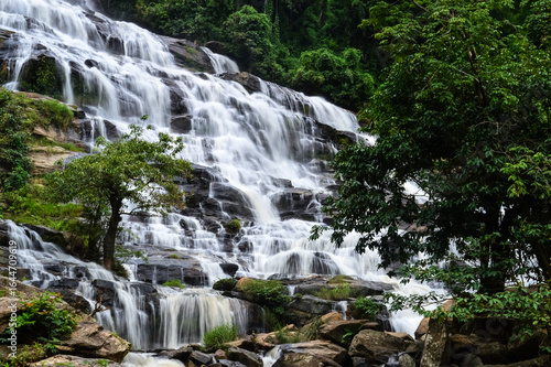 Mae Ya Waterfall during the rainy season at Chiang Mai, Northern Thailand