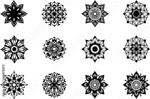 Abstract Circular Pattern Set