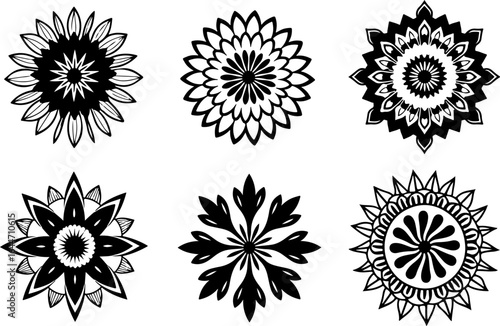 Abstract Circular Pattern Set