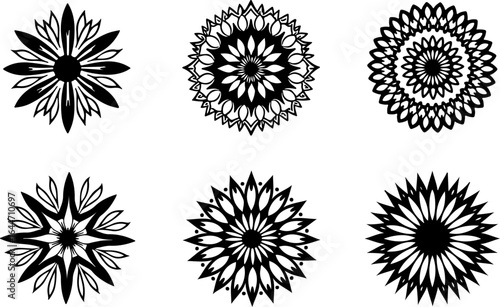 Abstract Circular Pattern Set