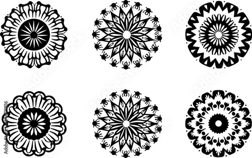 Abstract Circular Pattern Set