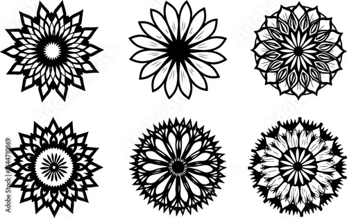 Abstract Circular Pattern Set