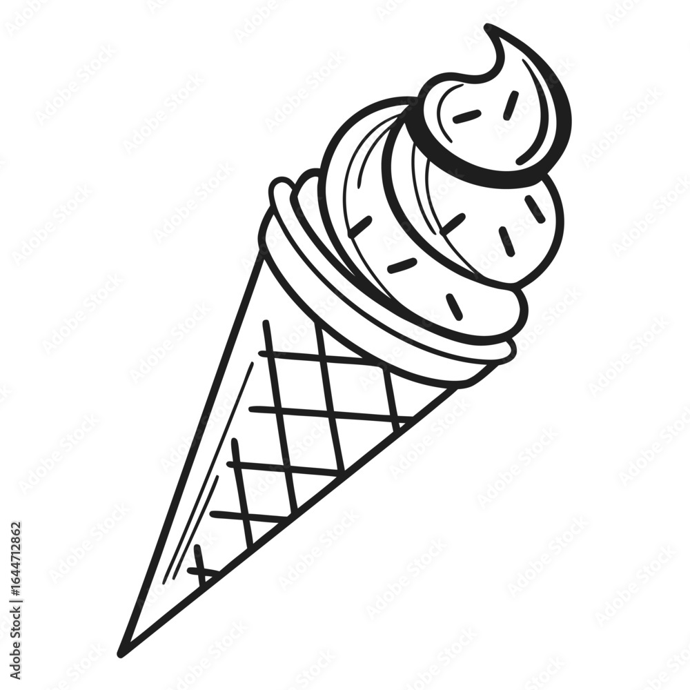Obraz premium Ice cream logo clipart set. Colorful cone ice cream icon clip art in pictogram style vector illustration color pastel sweet dessert collection. 