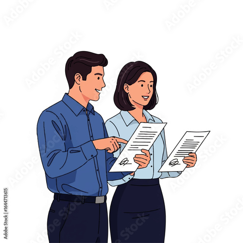 business people shaking hands with a contract