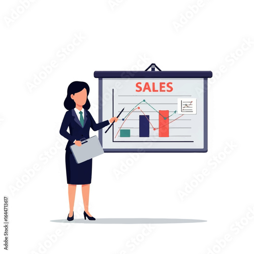 business man with chart