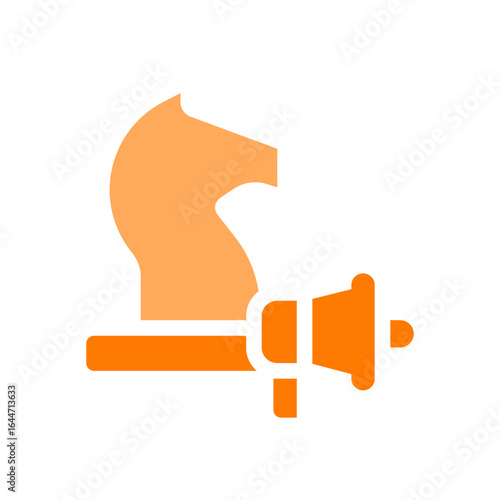 marketing strategy orange icon