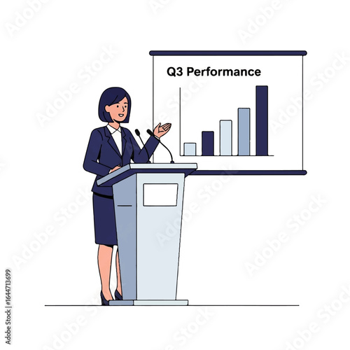 business man with chart