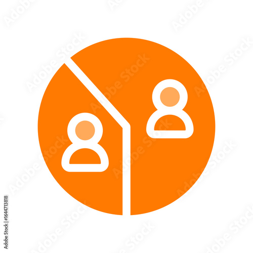 segmentation orange icon