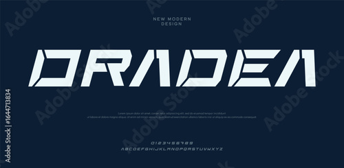 Dradea Minimal modern logo alphabet fonts. Typography minimalist urban sana serif digital fashion future creative logos fonts. vector illustration