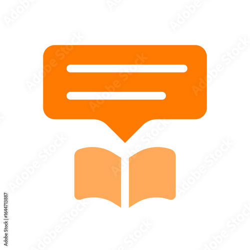 storytelling orange icon