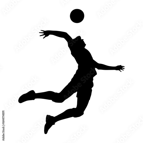 Volleyball player spiking ball athlete sport