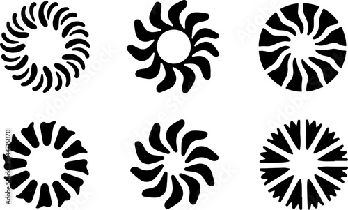 Abstract Circular Pattern Set